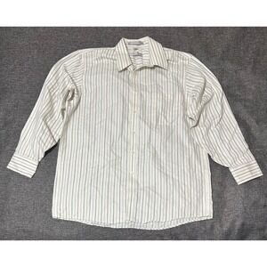 Geoffrey Beene Men's 16 1/2 32/33 Striped Long Sleeve Shirt